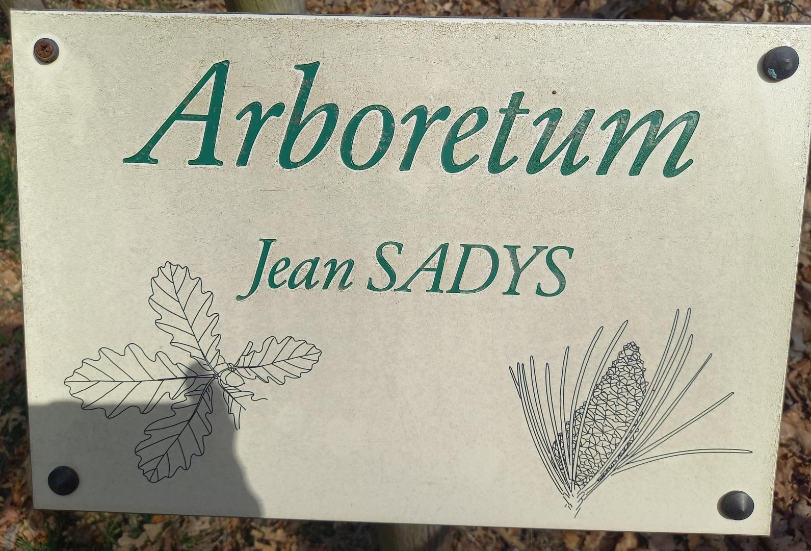 Plaque de l'arboretum