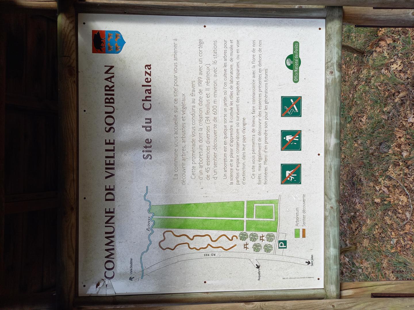 Panneau d'entrée du site du chaleza