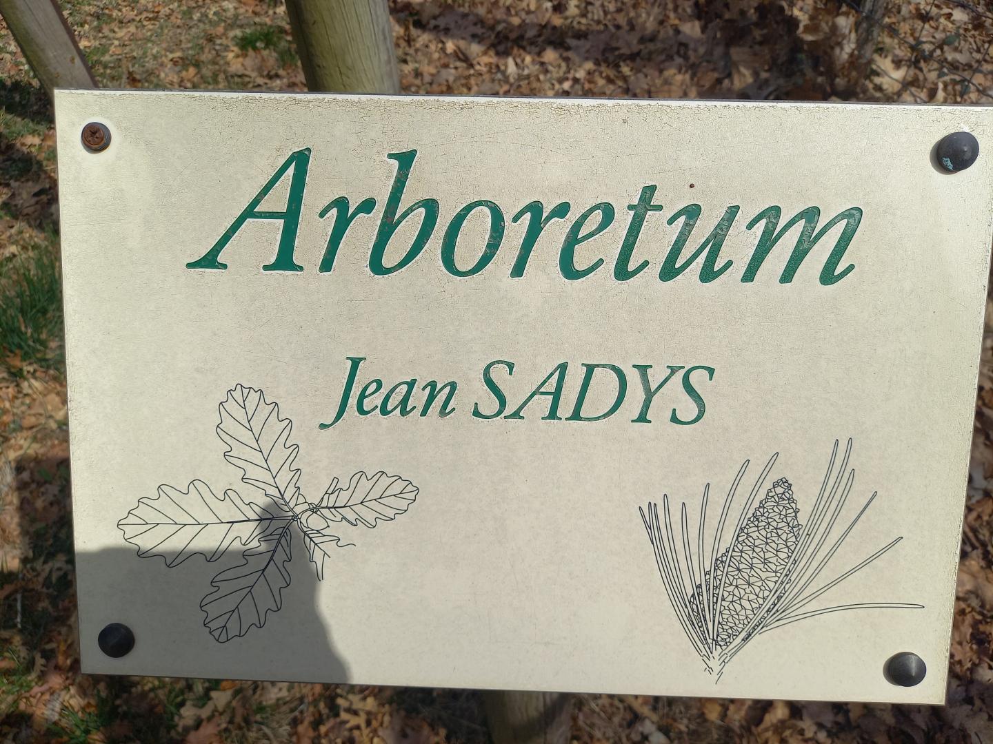 Plaque de l'arboretum