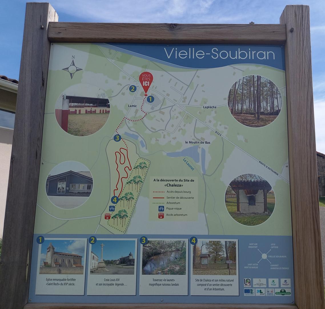 Photo du panneau expliquant le circuit du Chaleza